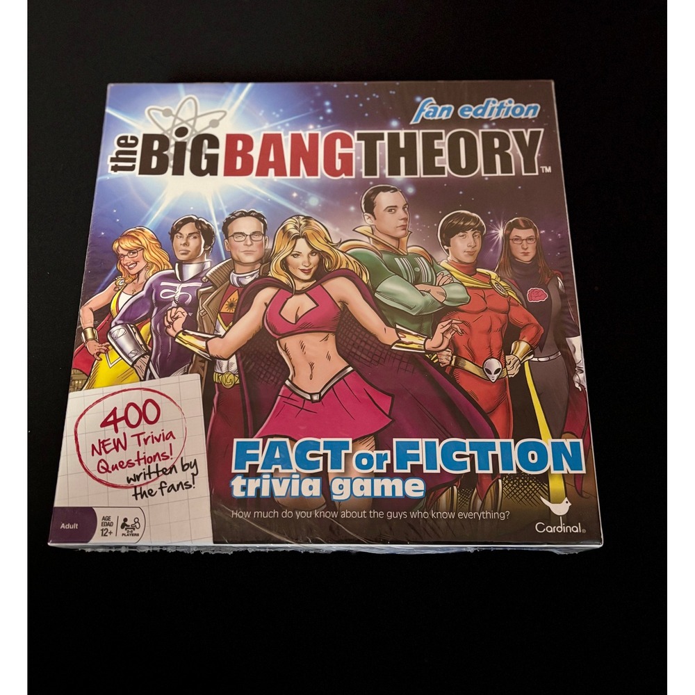 The Big Bang Theory Fact or Fiction Trivia Game Fan Edition Cardinal New Sealed